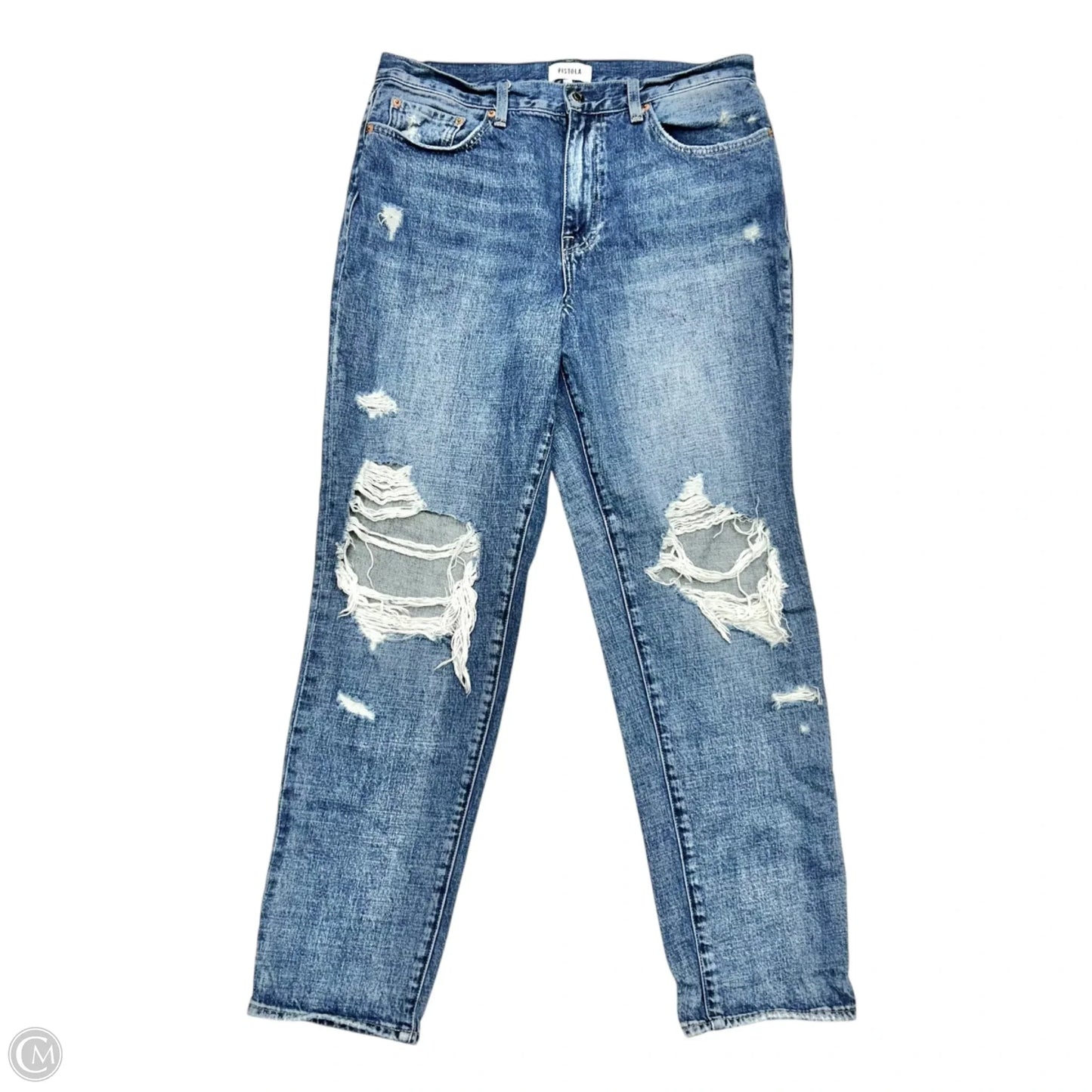 Jeans Straight By Pistola In Blue Denim, Size: 10