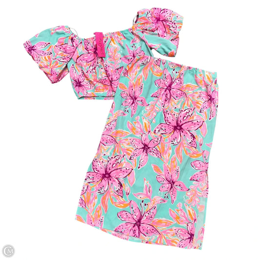Skirt Set Designer By Lilly Pulitzer In Blue & Pink, Size: L