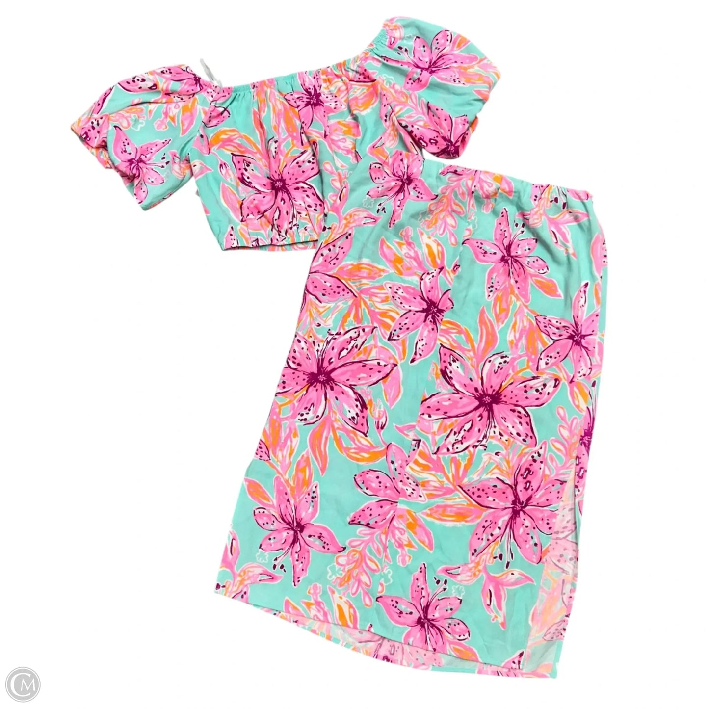 Skirt Set Designer By Lilly Pulitzer In Blue & Pink, Size: L