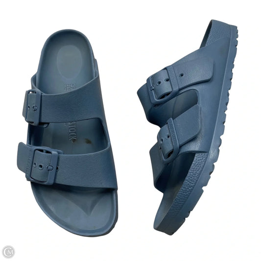 Sandals Flats By Birkenstock In Blue, Size: 6