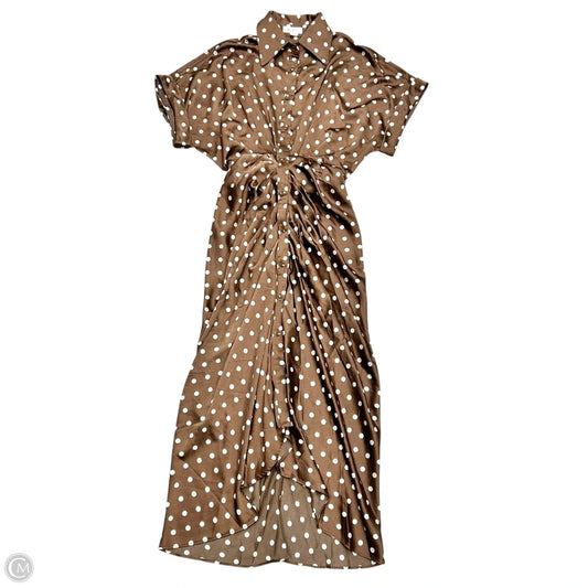 Dress Casual Maxi By Mable In Brown & Cream, Size: M