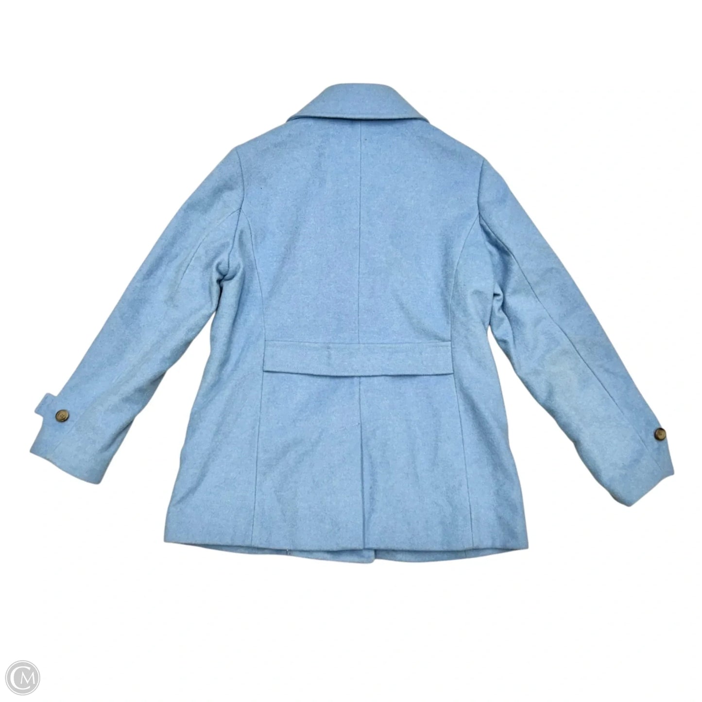 Coat Peacoat By Lands End In Blue, Size: L