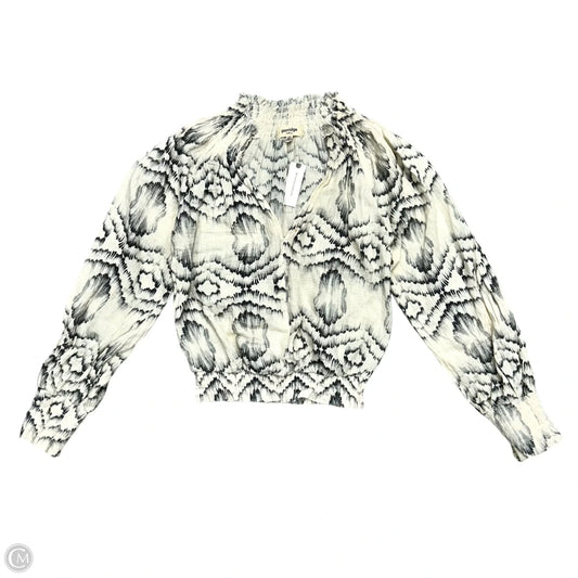 Top Long Sleeve By Porridge In Cream & Grey, Size: Xs