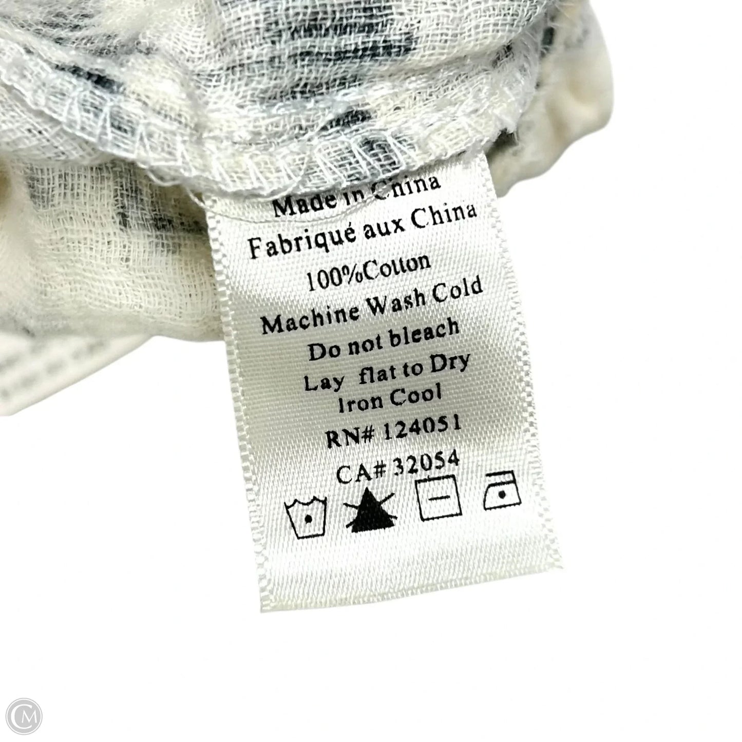 Top Long Sleeve By Porridge In Cream & Grey, Size: Xs