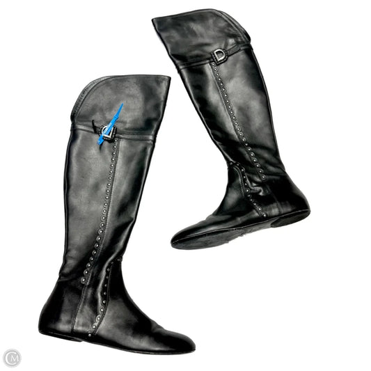 Boots Luxury Designer By Dior In Black, Size: 7.5