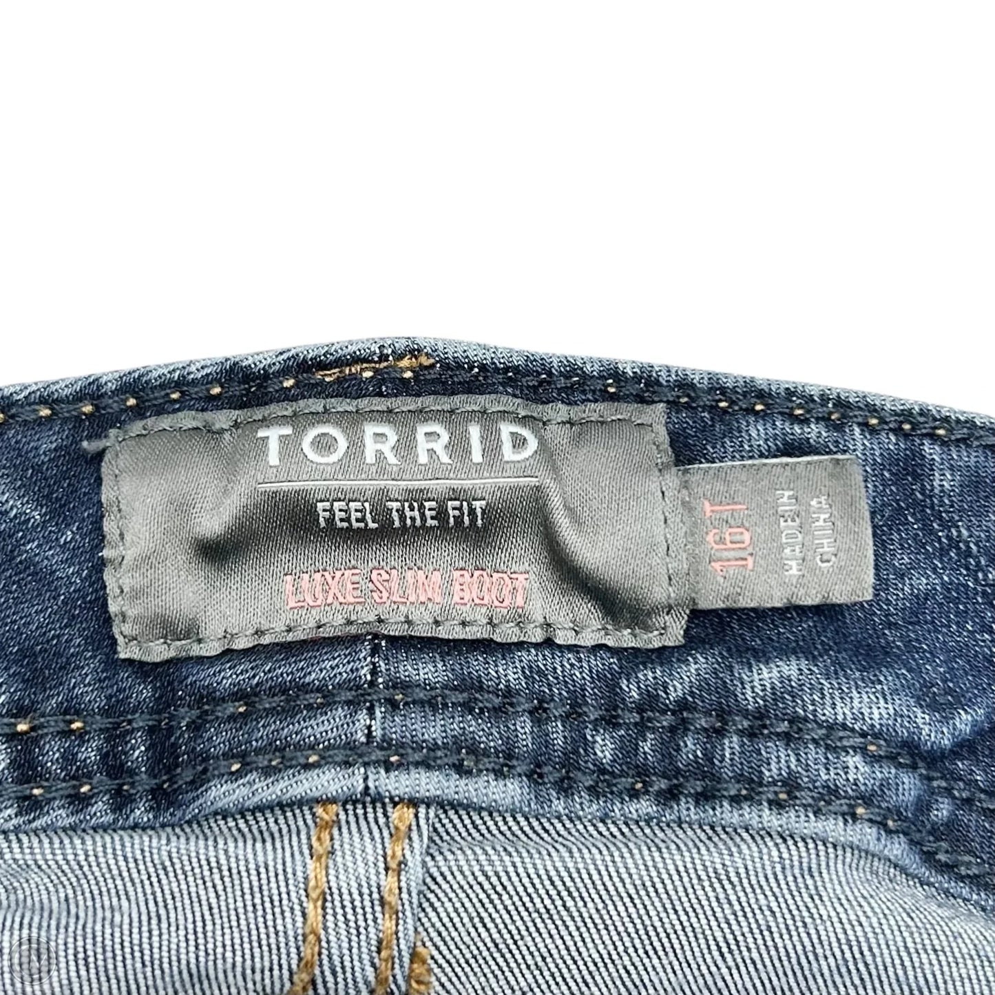 Jeans Boot Cut By Torrid In Blue Denim, Size: 16t