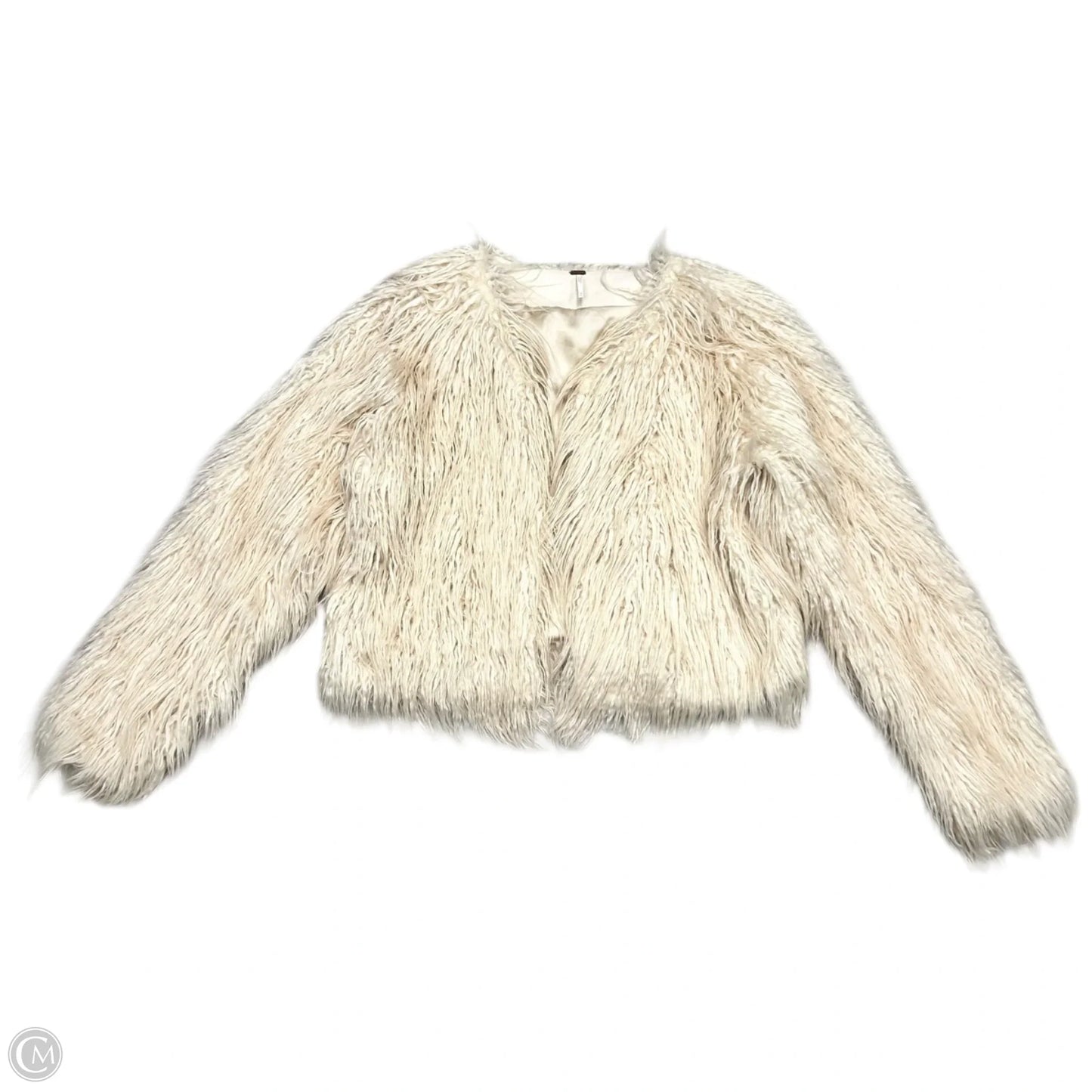Jacket Faux Fur & Sherpa By Free People In Cream, Size: M