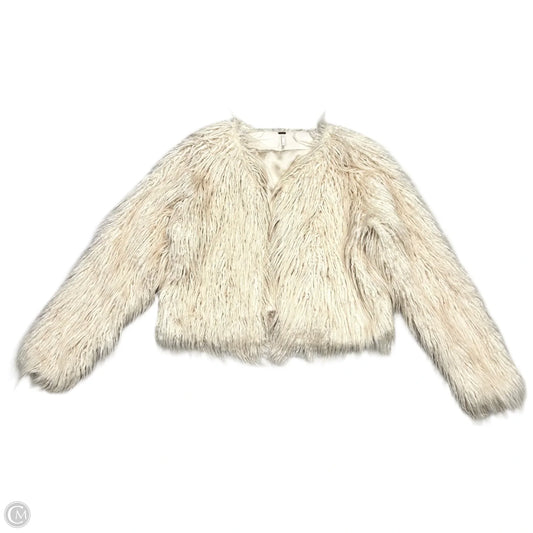Jacket Faux Fur & Sherpa By Free People In Cream, Size: M