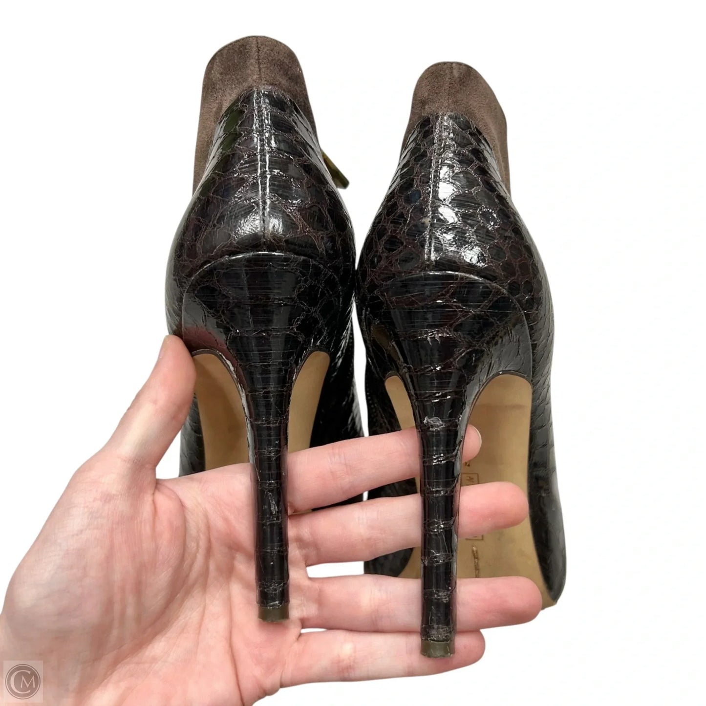 Boots Ankle Heels By Vince Camuto In Brown, Size: 8.5