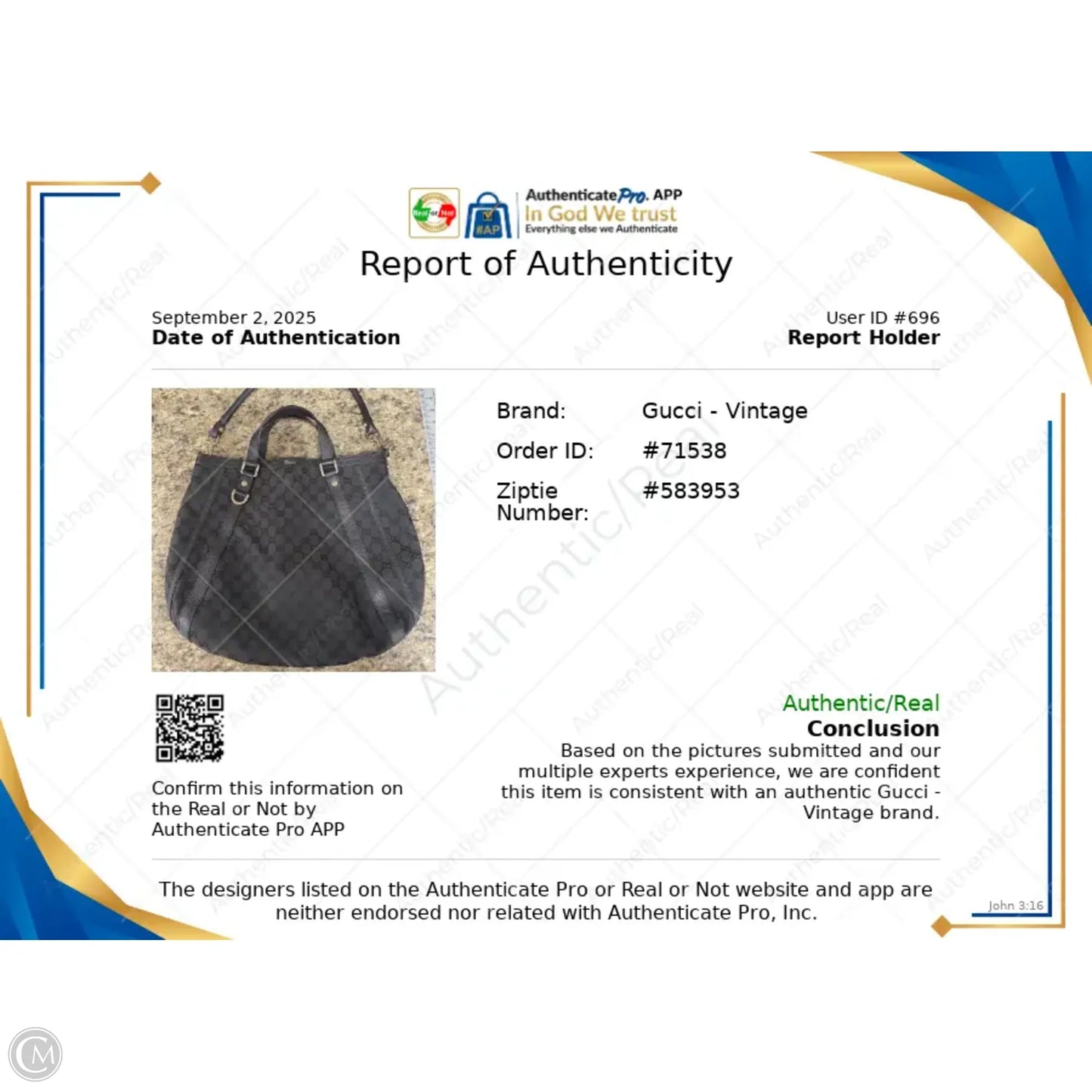 Handbag Luxury Designer By Gucci, Size: Medium