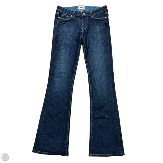 Jeans Boot Cut By Paige In Blue Denim, Size: 4