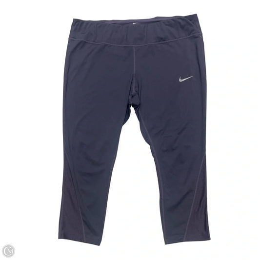 Athletic Leggings By Nike Apparel In Purple, Size: 2x