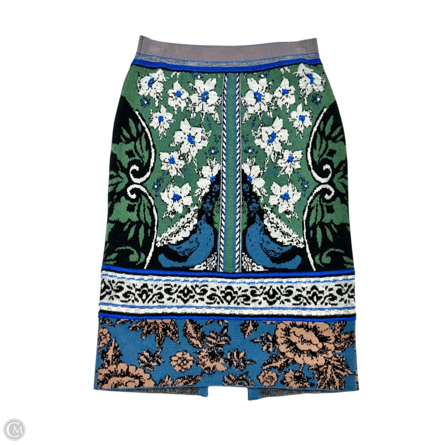 Skirt Midi By Moth In Blue & Green, Size: Xs