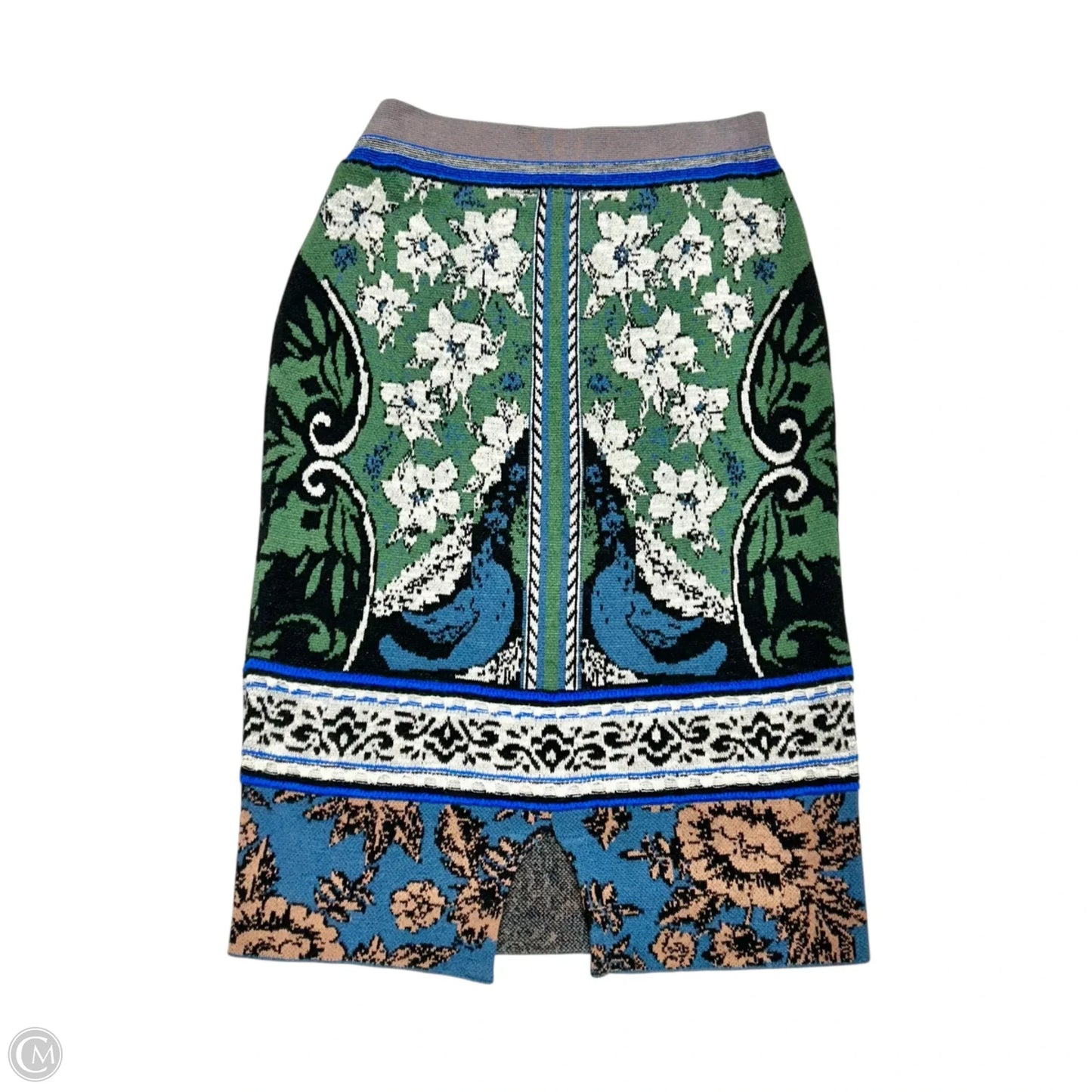 Skirt Midi By Moth In Blue & Green, Size: Xs