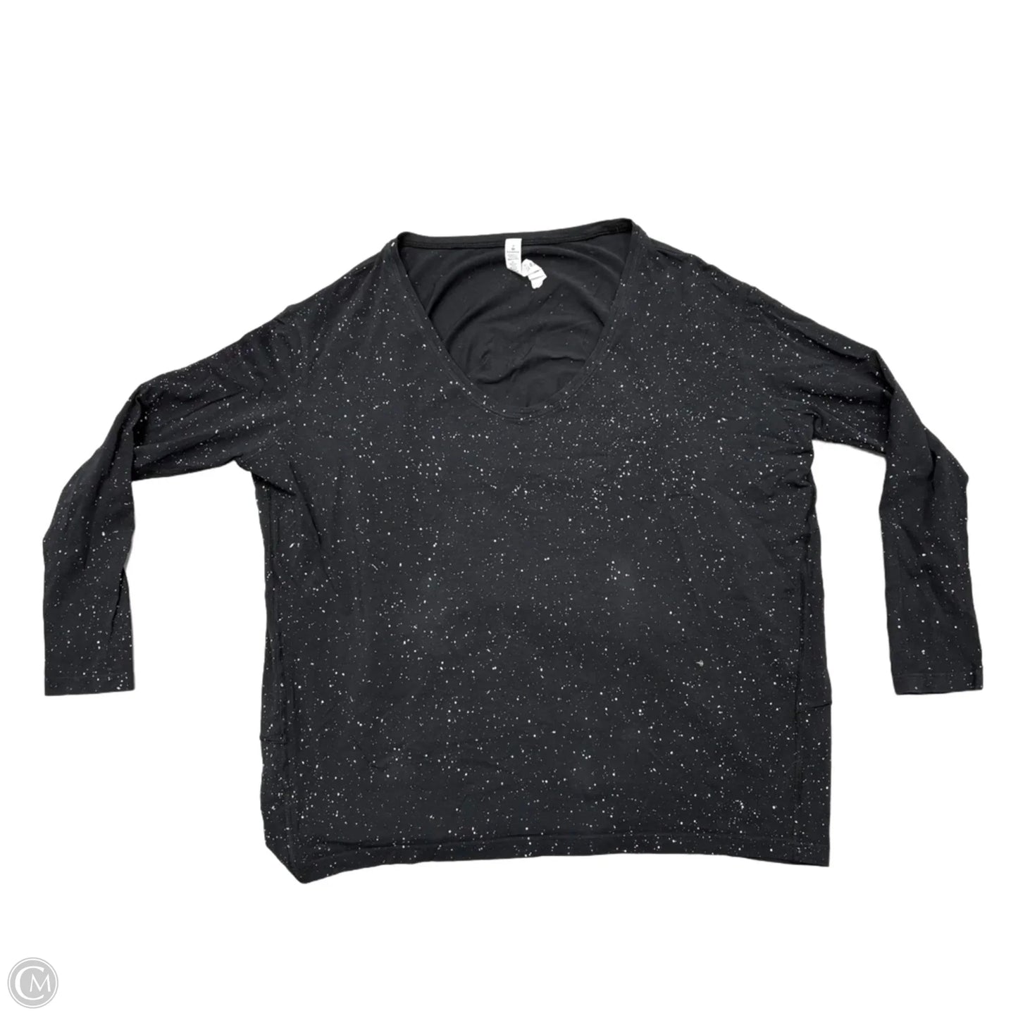 Athletic Top Long Sleeve Collar By Lululemon In Black & White, Size: Xs