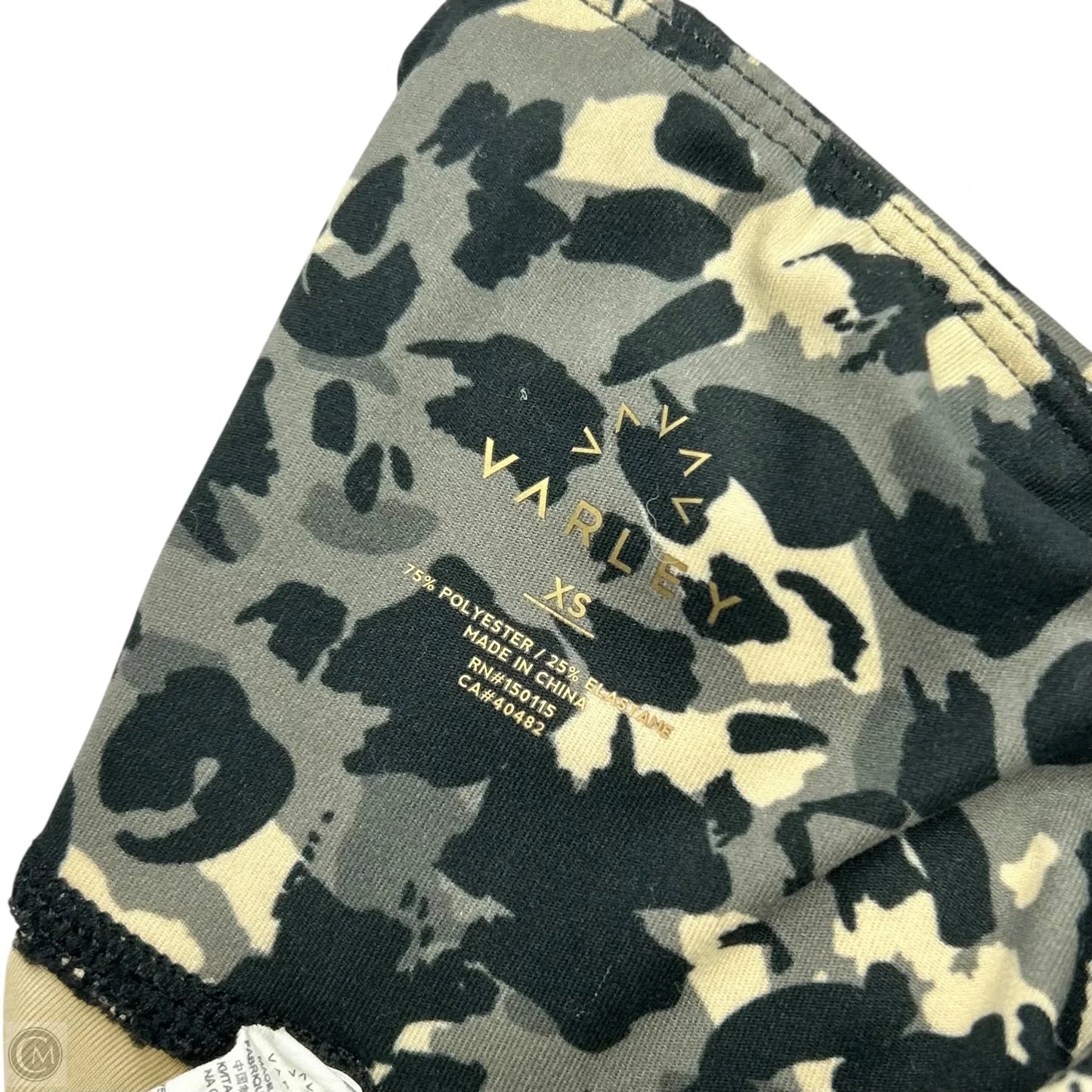 Athletic Leggings By Varley In Black & Green, Size: Xs