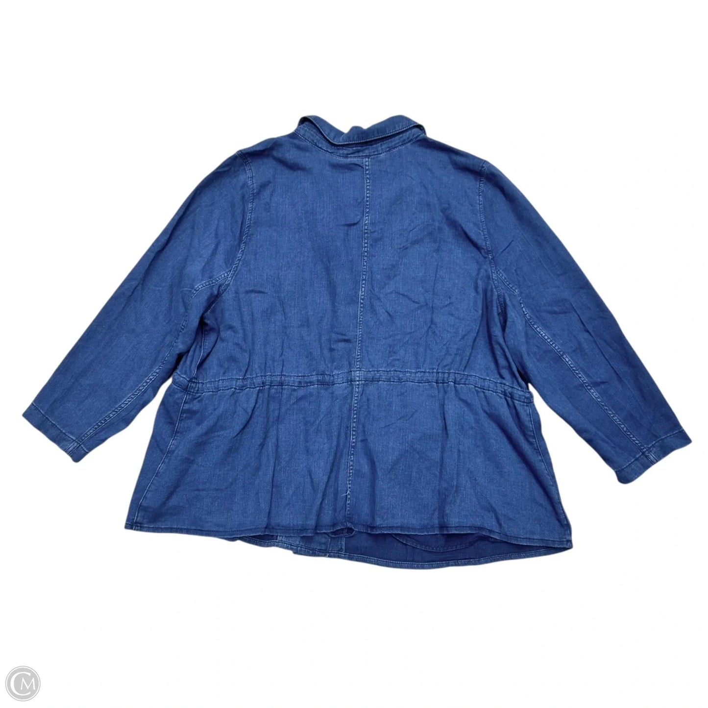 Jacket Utility By Lane Bryant In Blue Denim, Size: 3x