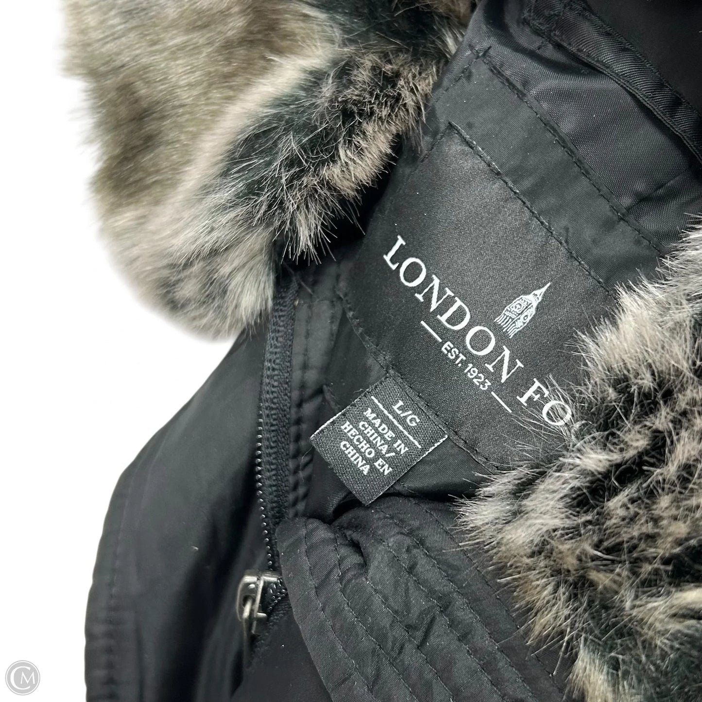 Coat Puffer & Quilted By London Fog In Black, Size: L