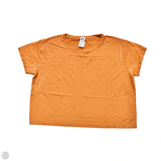 Athletic Top Short Sleeve By Athleta In Orange, Size: L