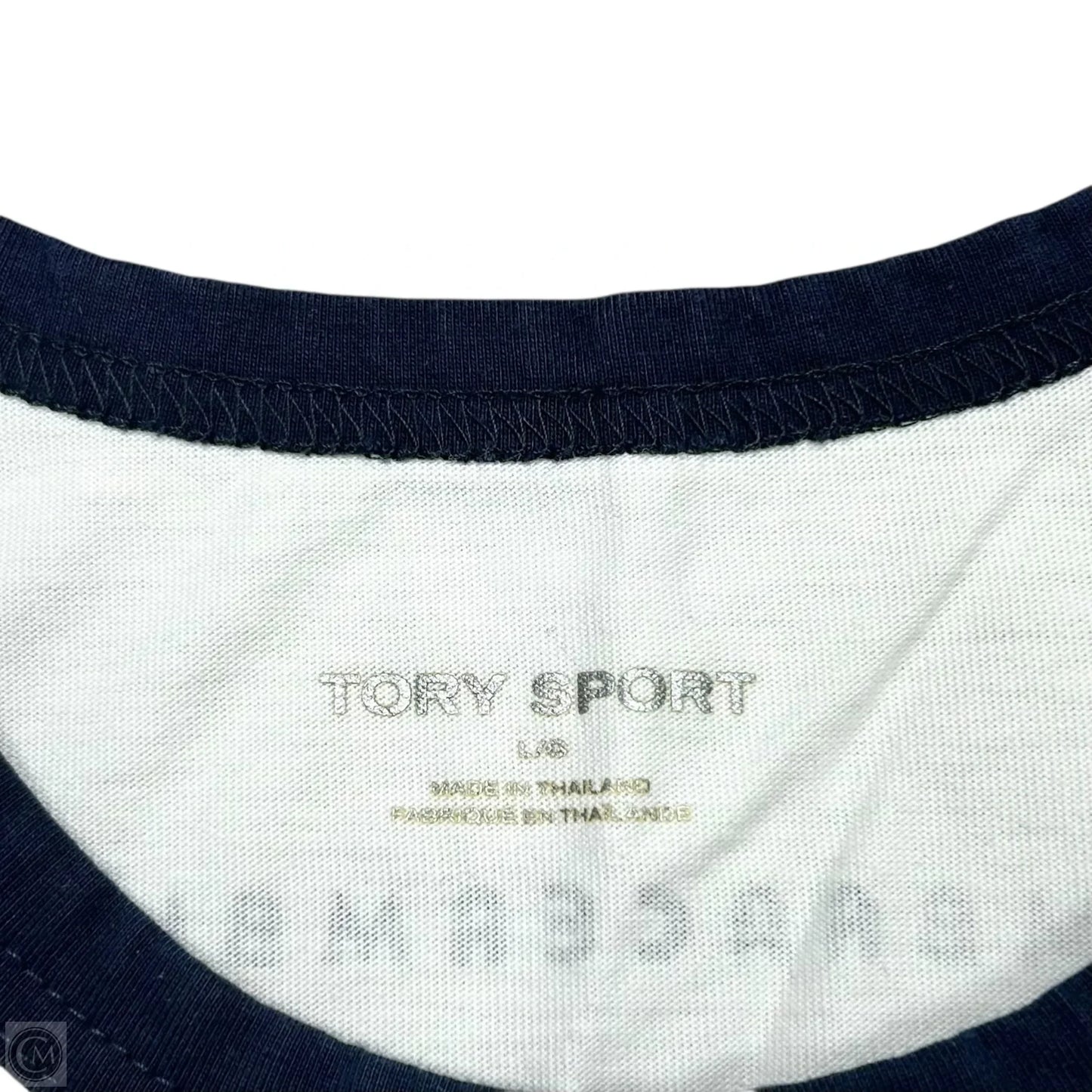 Top Short Sleeve Designer By Tory Burch In White, Size: L