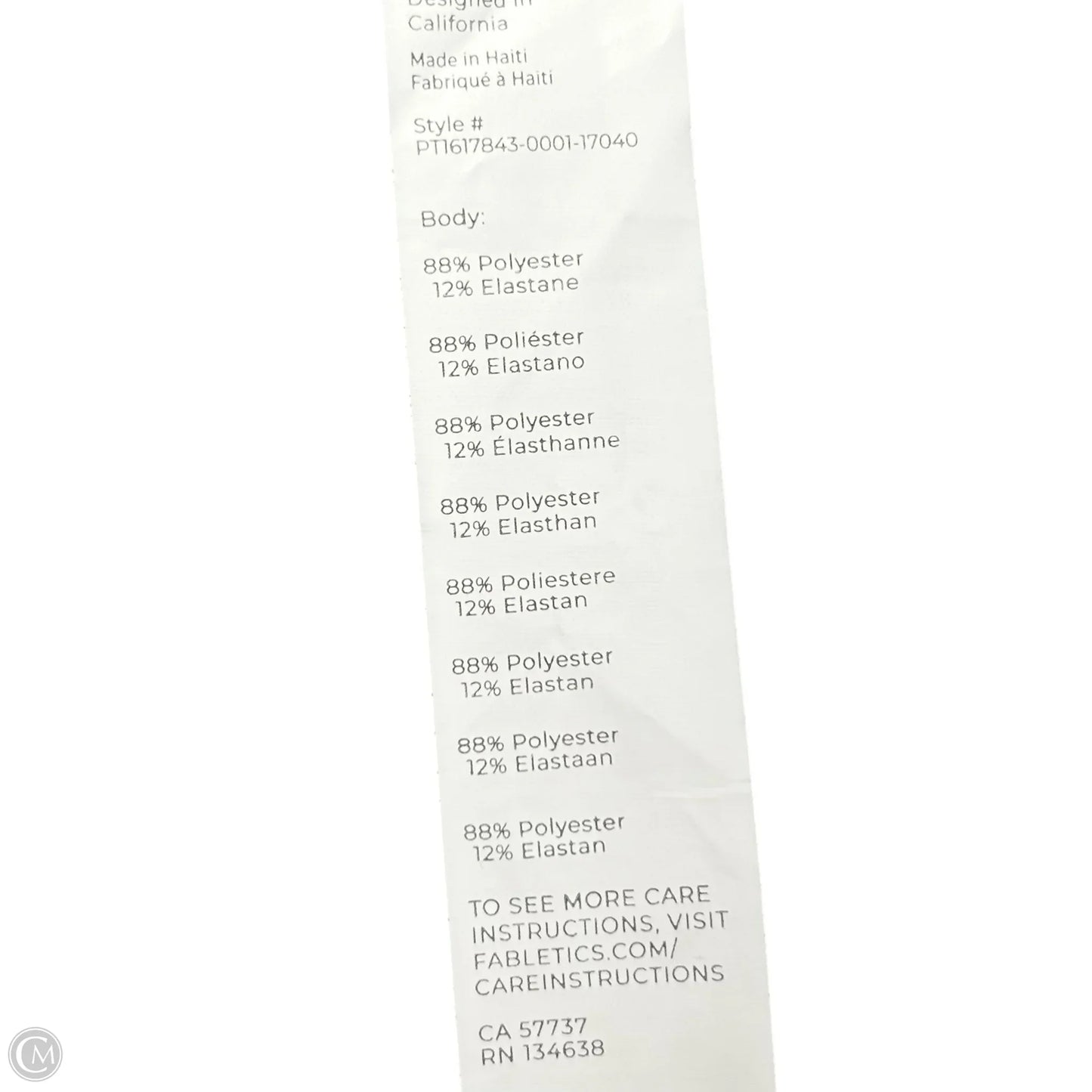 Athletic Leggings By Fabletics In Black, Size: M