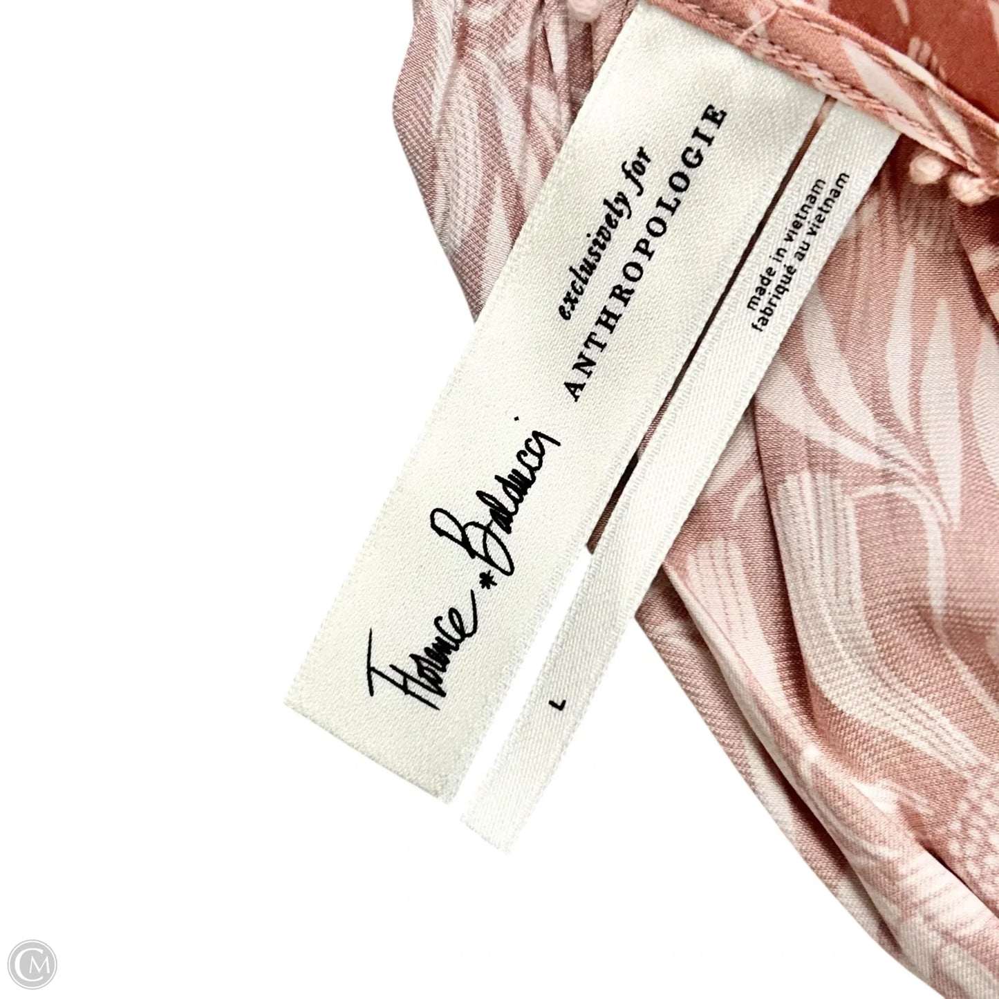 Blouse Long Sleeve By Anthropologie In Pink, Size: L