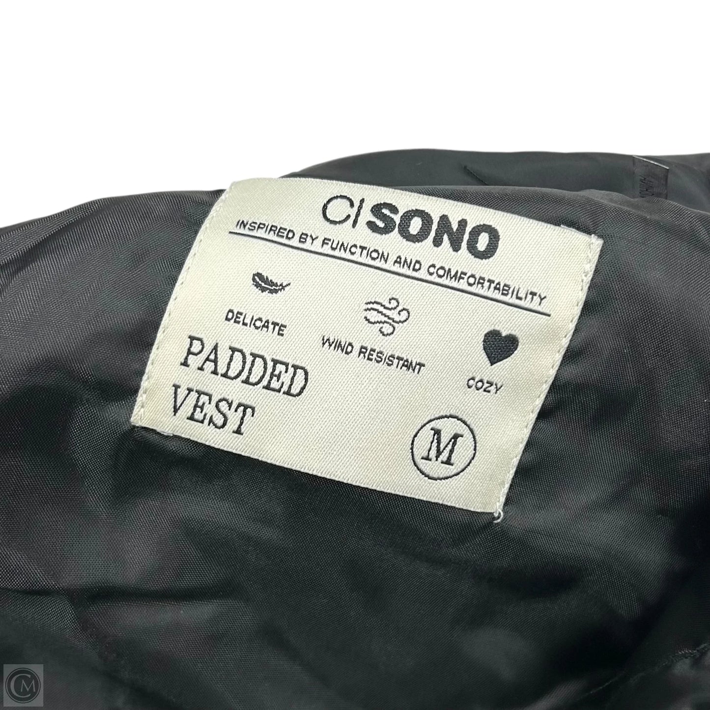 Vest Puffer & Quilted By Ci Sono In Black, Size: M
