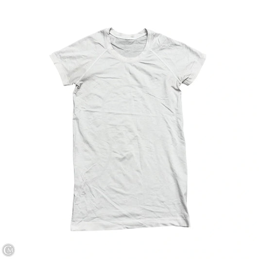 Athletic Top Short Sleeve By Lululemon In White, Size: S