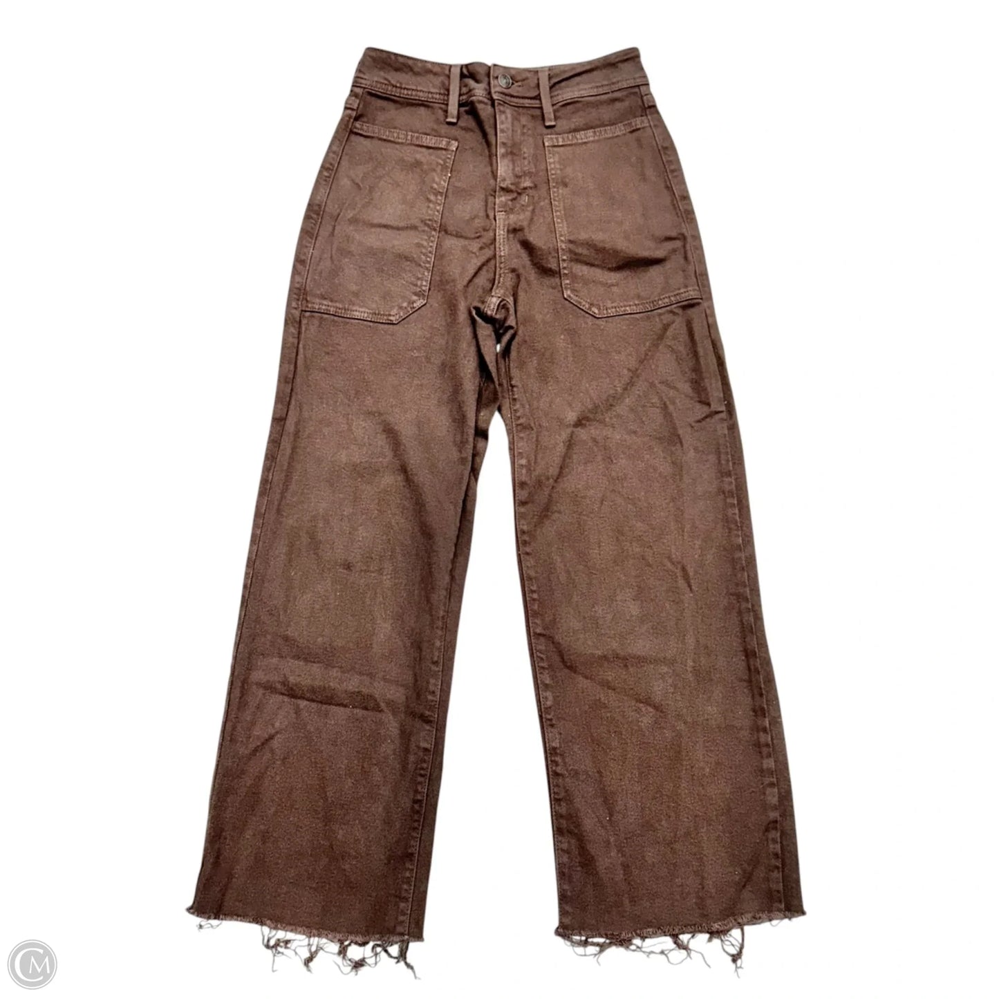 Jeans Wide Leg By Just Black In Brown Denim, Size: 0