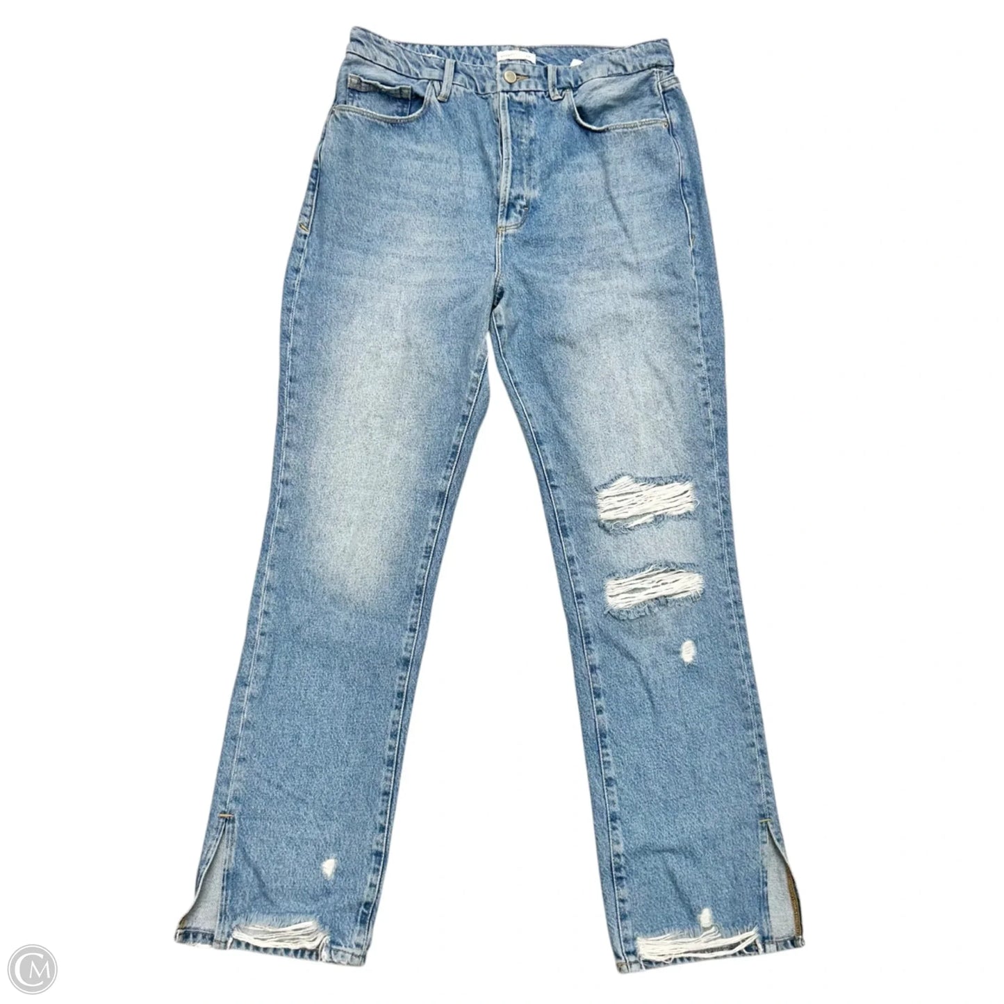 Jeans Straight By Good American In Blue Denim, Size: 12