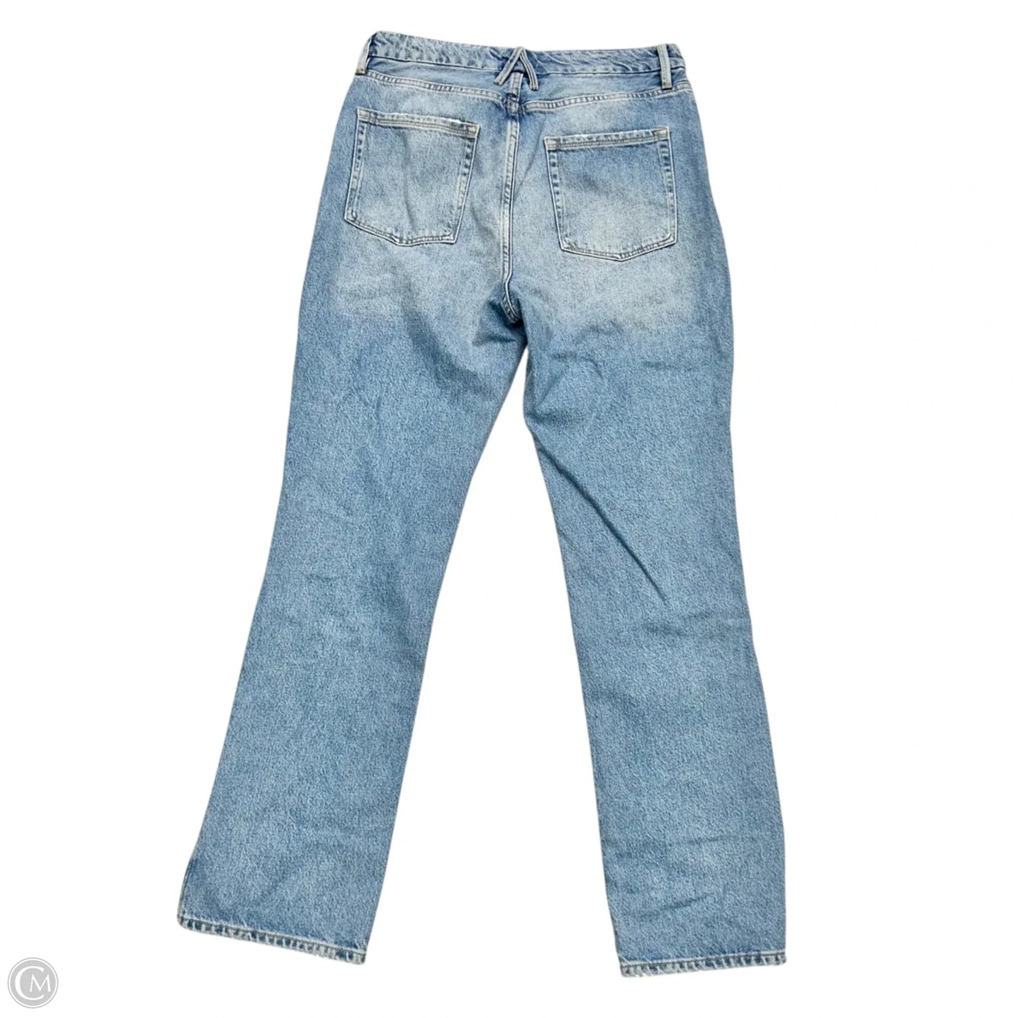 Jeans Straight By Good American In Blue Denim, Size: 12