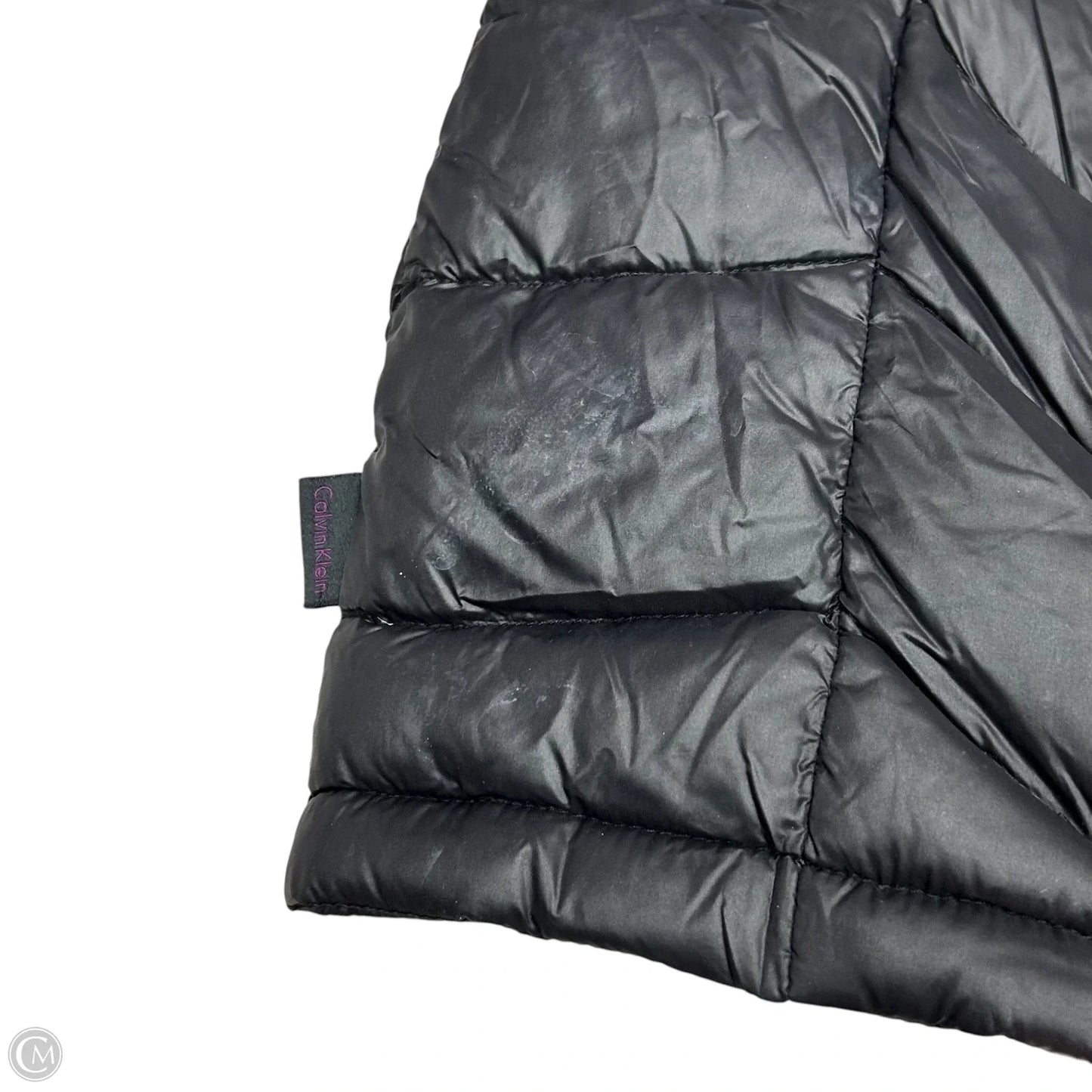 Jacket Puffer & Quilted By Calvin Klein In Black, Size: M