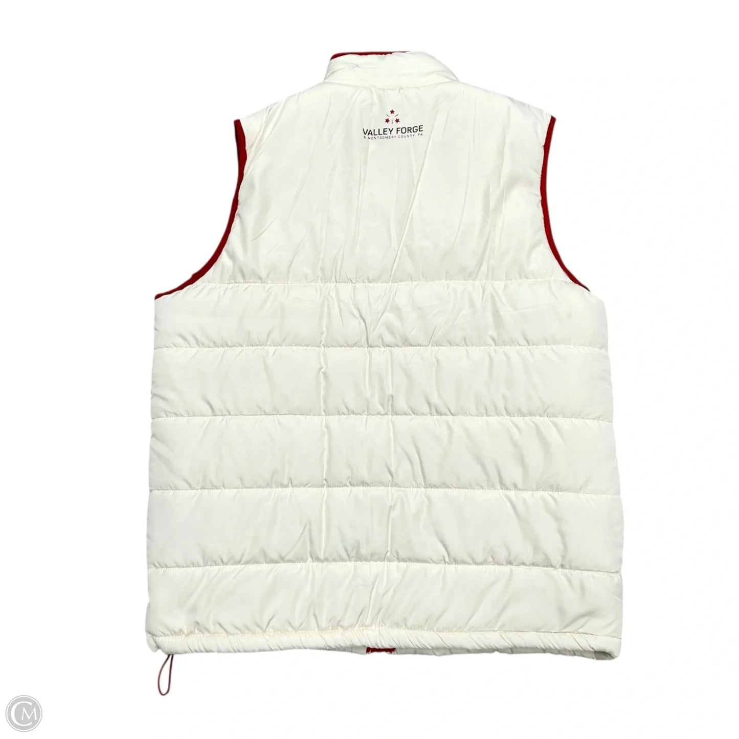 Vest Puffer & Quilted In Red & Tan, Size: L