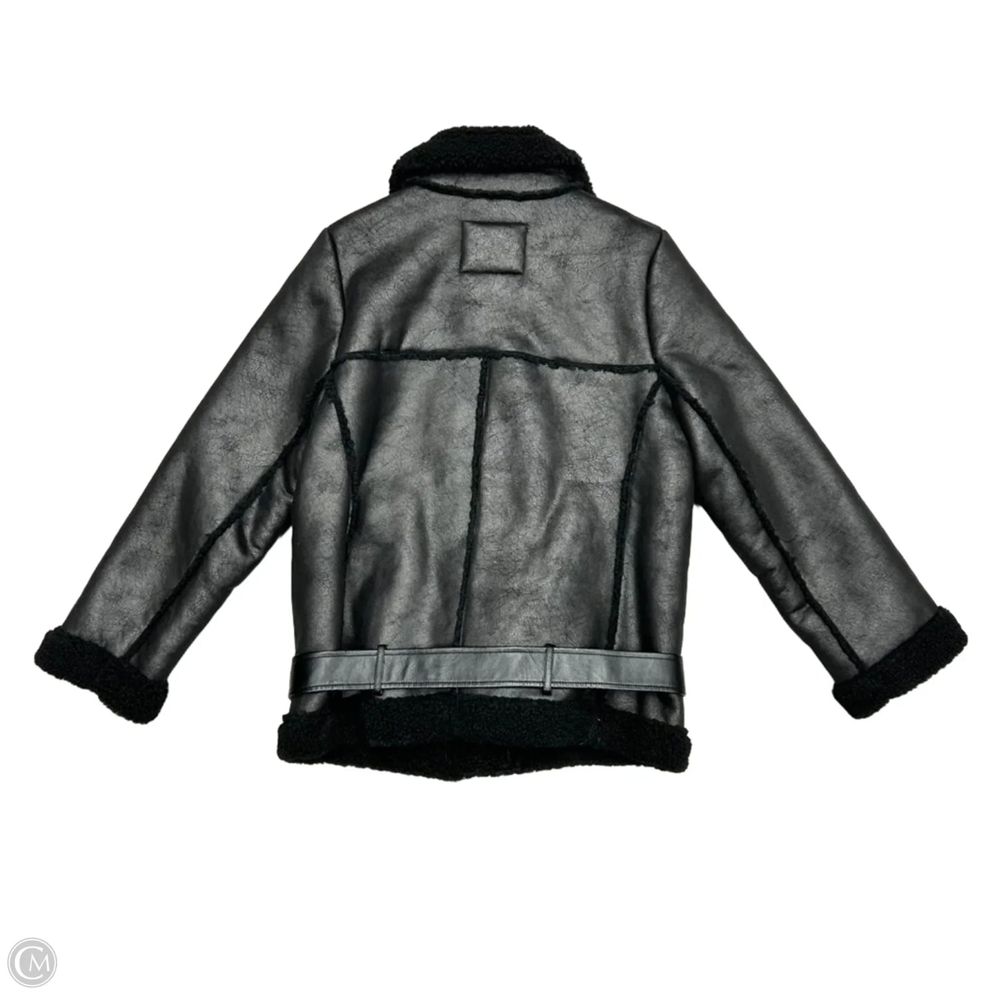 Coat Faux Fur & Sherpa By Levis In Black, Size: M