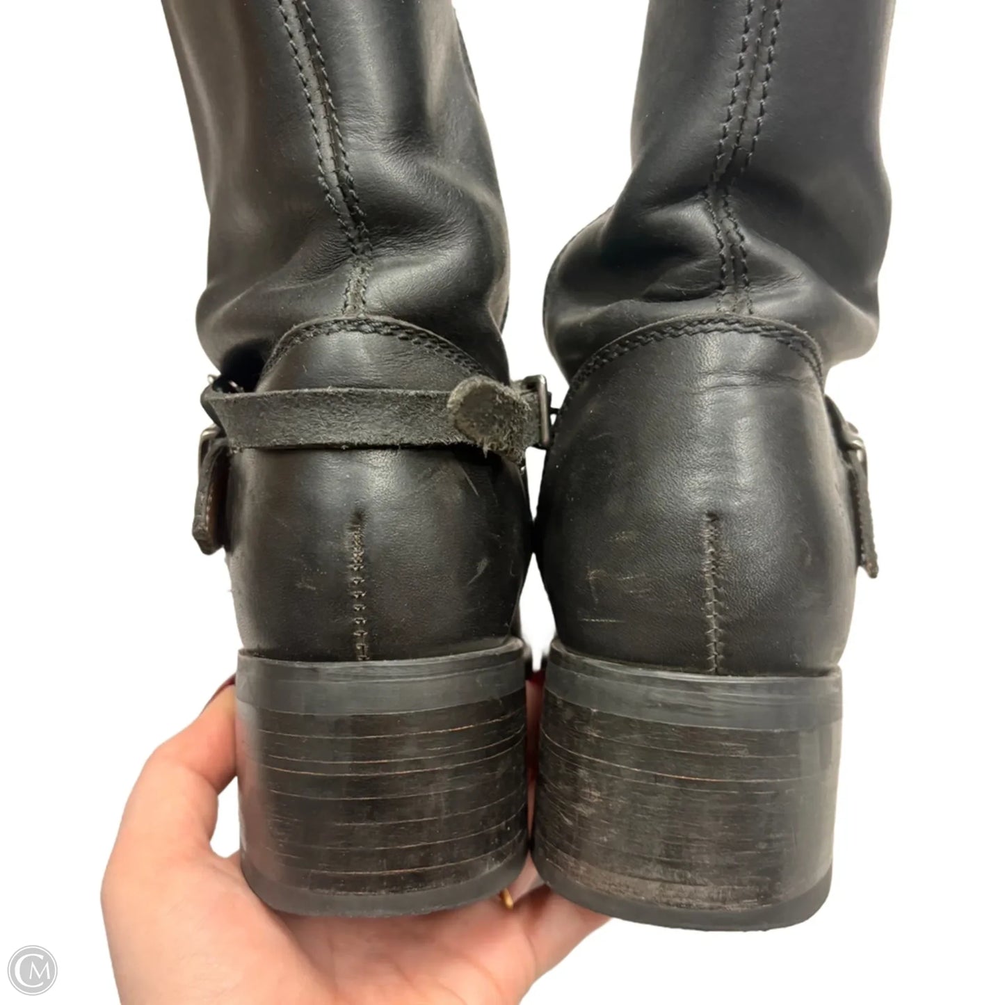 Boots Designer By Frye In Black, Size: 7.5