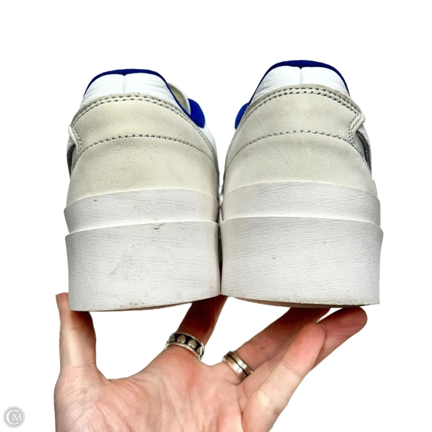 Shoes Sneakers Platform By Adidas In Blue & White, Size: 7.5