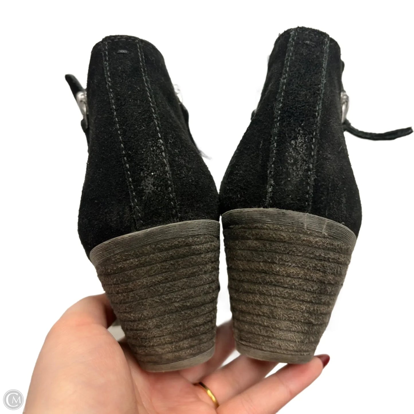 Boots Designer By Frye In Black, Size: 7