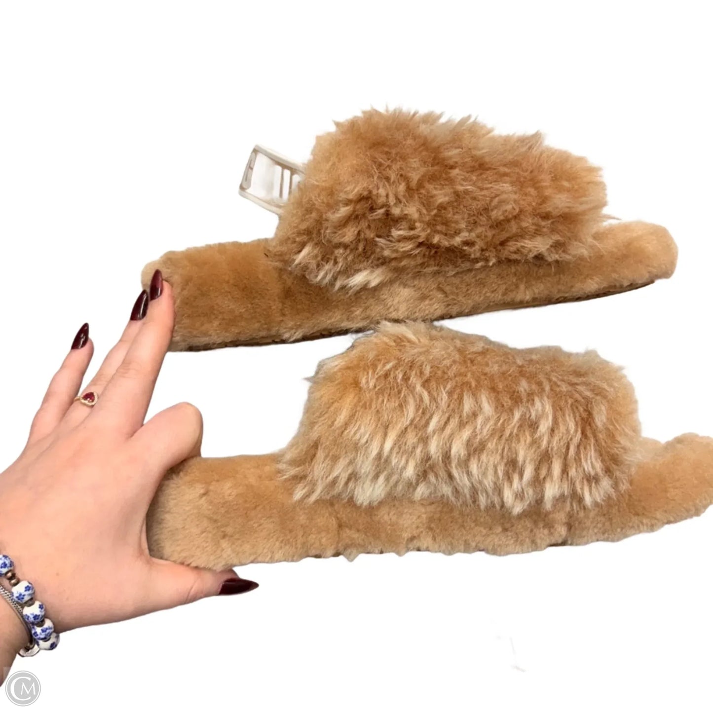 Slippers Designer By Ugg In Tan, Size: 8