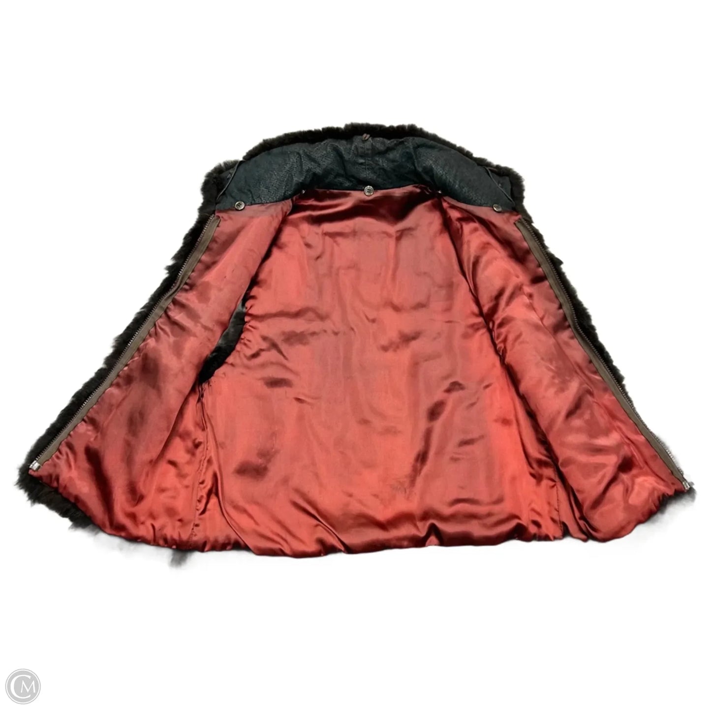 Vest Fur In Dark Brown, Size: M