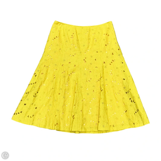 Skirt Designer By Lafayette 148 In Yellow, Size: 6
