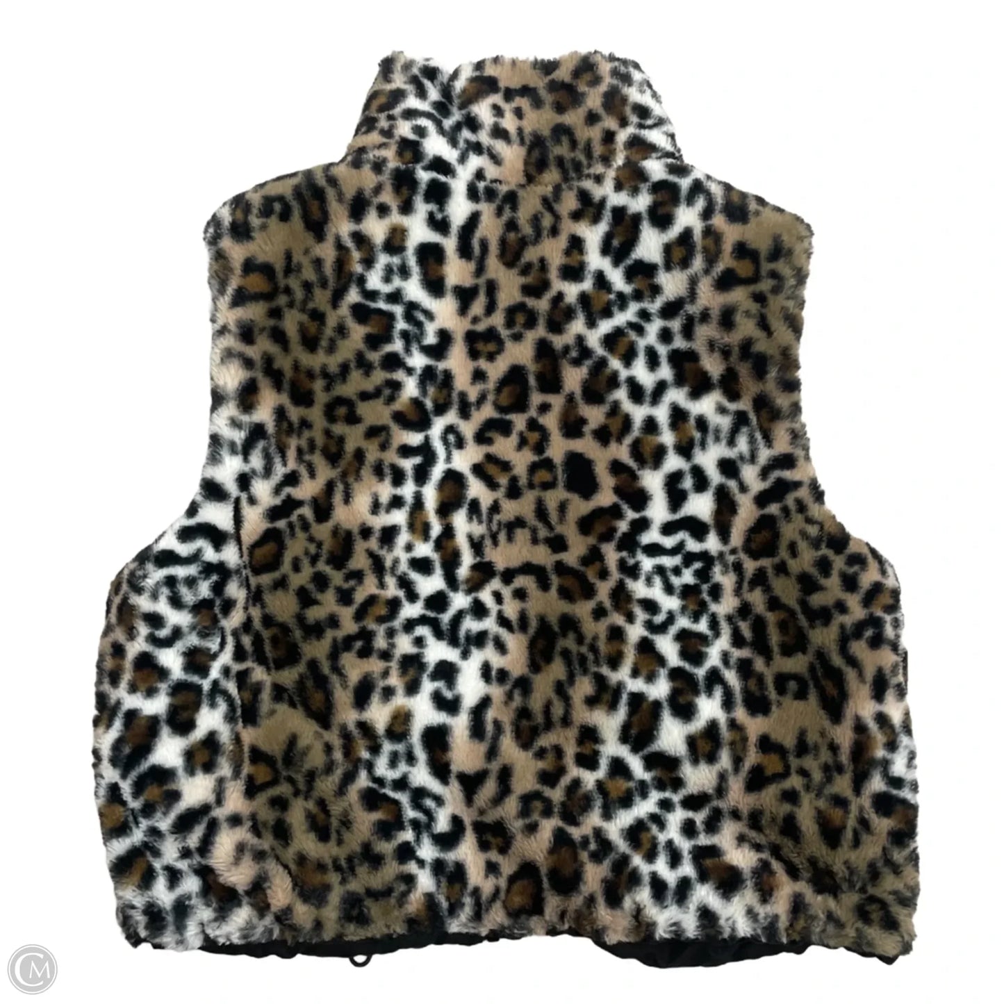 Vest Faux Fur & Sherpa By Madden Girl In Leopard Print, Size: M