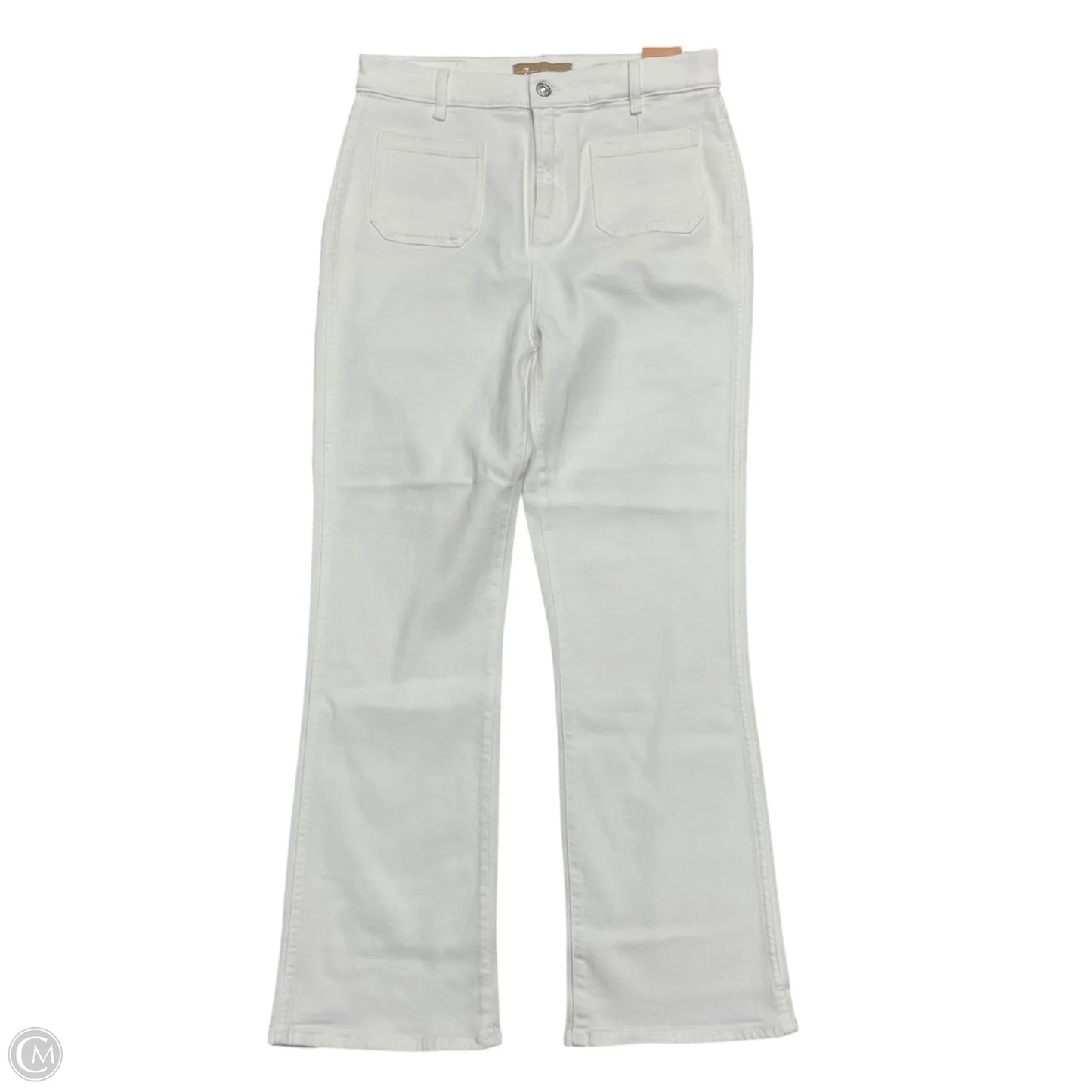 Jeans Boot Cut By 7 For All Mankind In White Denim, Size: 10
