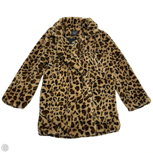 Jacket Faux Fur & Sherpa By Love Tree In Leopard Print, Size: M