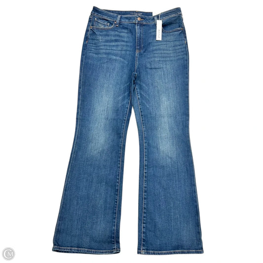 Jeans Flared By Chicos In Blue Denim, Size: 14