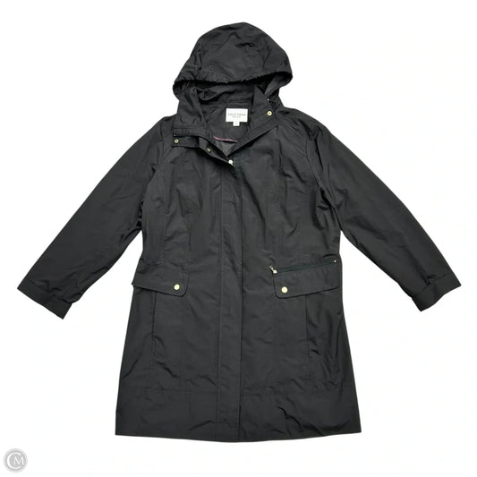 Jacket Windbreaker By Cole-haan In Black, Size: 1x