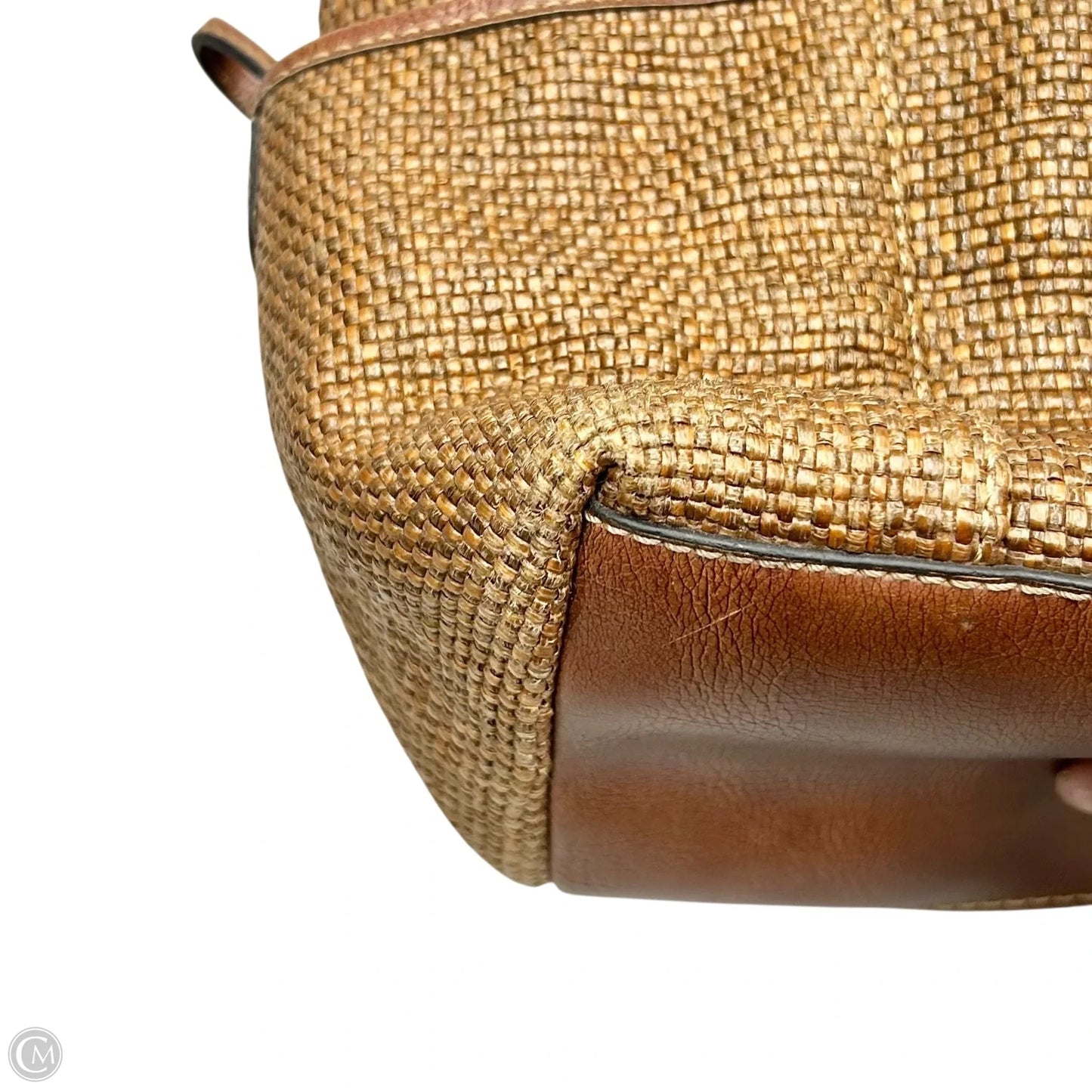 Handbag Leather By Fossil, Size: Medium