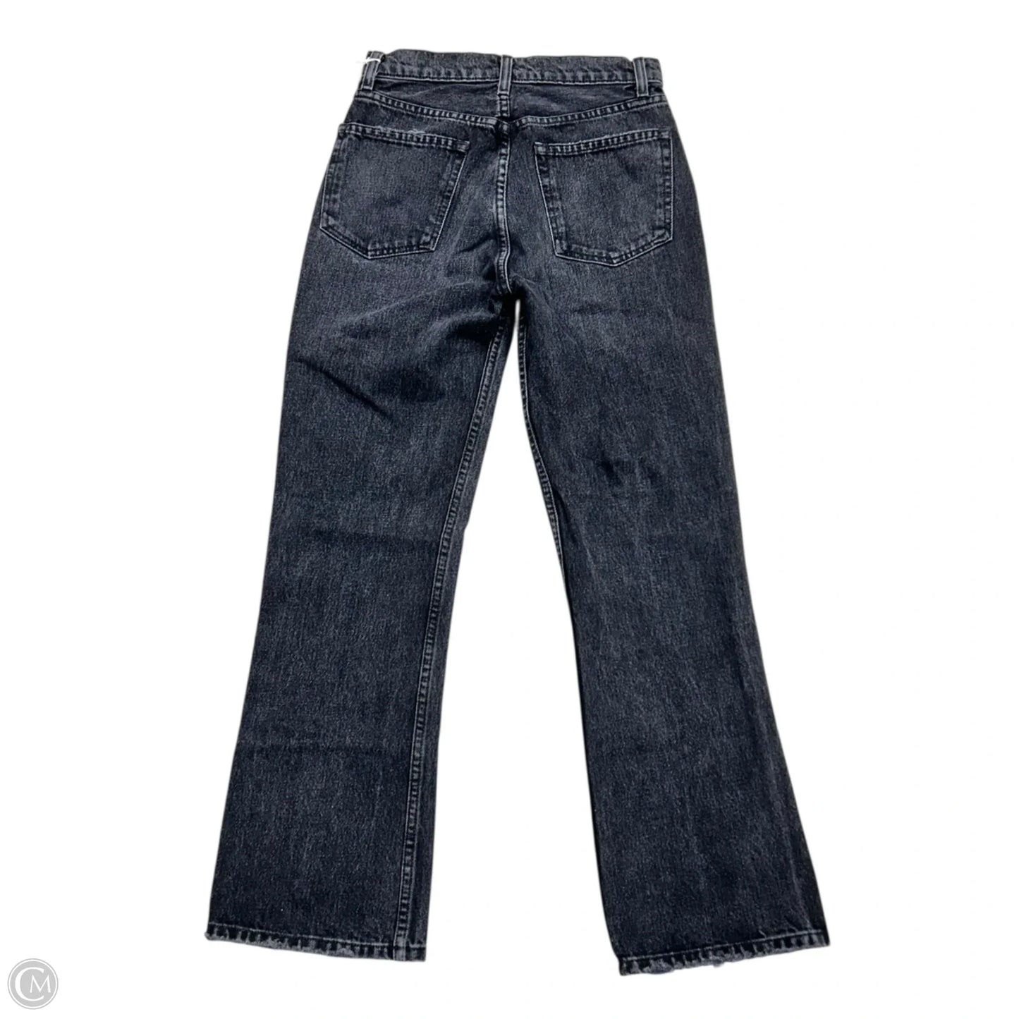 Jeans Straight By Reformation In Black Denim, Size: 0