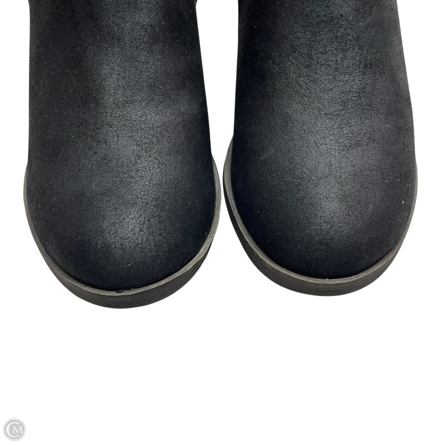 Boots Ankle Flats By Stricca In Black & Silver, Size: 7.5