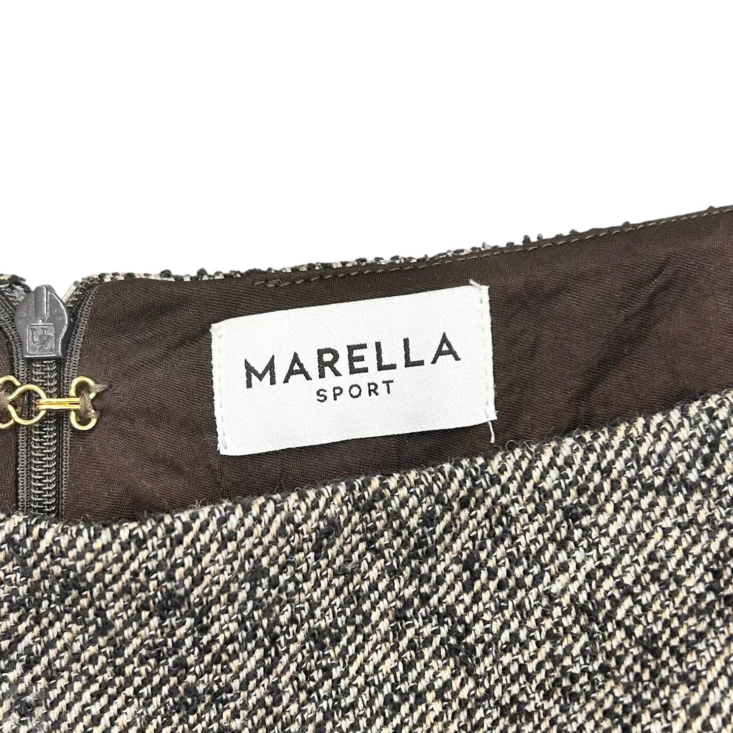 Skirt Mini & Short By Marella Sport In Brown & Cream, Size: 4