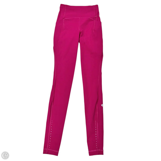 Athletic Leggings By Lululemon In Pink, Size: XSt